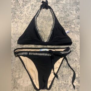Rhinestone bling bikini bathing suit